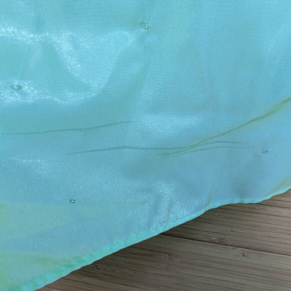 Vintage Cache Prom Dress Maxi Ball Gown XS Green Fairy Princess Y2K Corset Bead - Picture 13 of 15